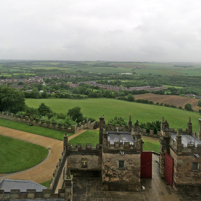 Bolsover Castle: a gloomy June view