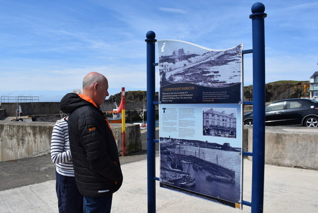 Information board near Portstewart Harbour