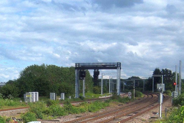 Midland Main Line railway south of Wellingborough