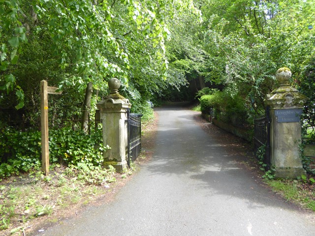Gates and driveway to Loughbrow House.