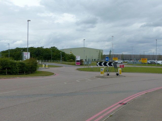 Western entrance to East Midlands Airport