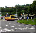 Harris Coaches bus at Pwllypant Roundabout near Caerphilly