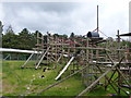 Play area for Pan troglodytes (chimpanzee) at Monkey World