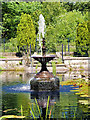 SD5908 : Fountain in the Lily Pond at Haigh Country Park by David Dixon