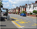 Chepstow Road bus stop and shelter near Ringwood Hill, Newport