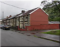 Row of stone houses, Greenfield Street, New Tredegar