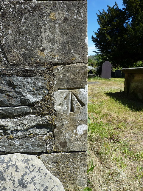 OS benchmark - Llandrillo, St Trillo's... © Richard Law cc-by-sa/2.0 ...