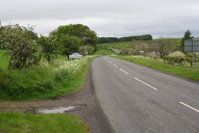 Welcome to Cumbria: A689 enters Midgeholme