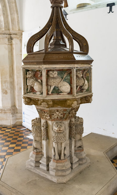 Font, St Andrew's church, Blickling © Julian P Guffogg :: Geograph ...