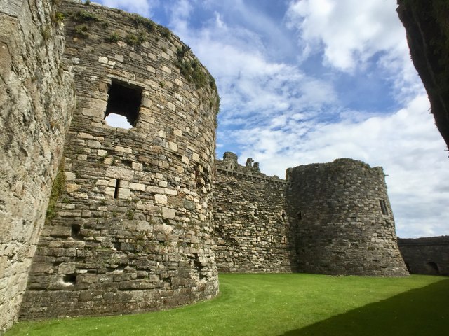 Round towers at Beaumaris Castle
