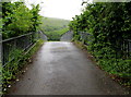 Across a river bridge, New Tredegar