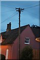 Old style telegraph pole on Old North Road, Kneesworth