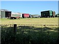 NY8962 : Trailers at Watch Currock Farm by Oliver Dixon