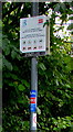 SS9391 : Cycle track and permissive bridleway notice, Wyndham by Jaggery