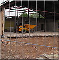 Yellow Thwaites Dumper in a Caerphilly building site