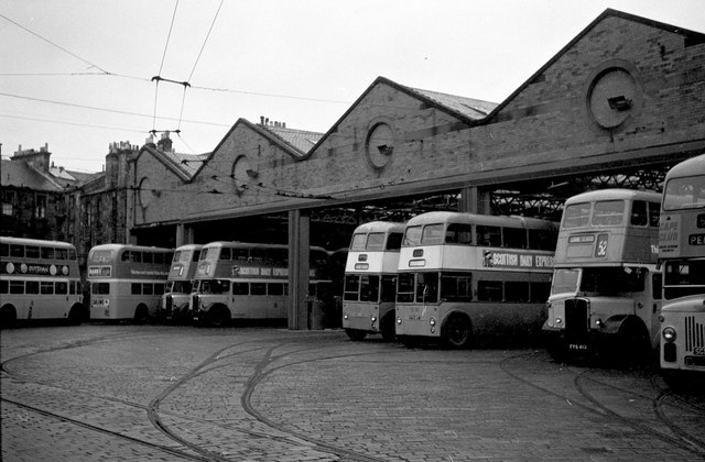 Govan bus garage, 1965