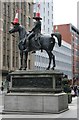 NS5965 : Duke of Wellington statue with two cones and gull by Richard Sutcliffe