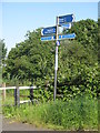 Cycle and footpath sign at Bishopbriggs