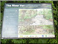 Information Board by the River Ver near Colney Street