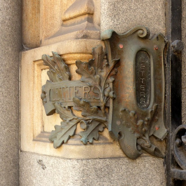 Letter box, former Savings Bank, Ingram Street