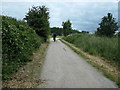 Cyclist heading north on the bridleway