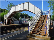 NS5572 : Footbridge at Hillfoot Station by Philip Halling