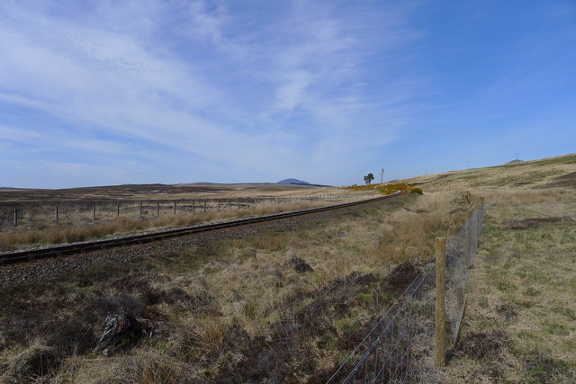 The Far North (railway) Line in the upper part of the Strath of Kildonan