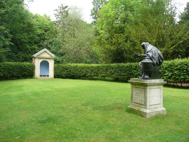 West Half House and statue