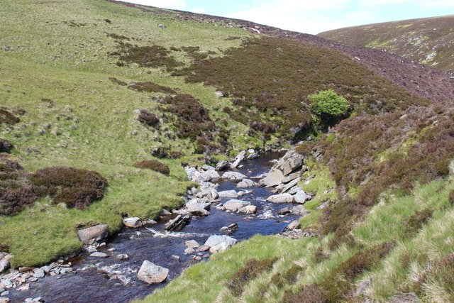 Allt Darrarie reaches the first tree © Alan Reid cc-by-sa/2.0 ...