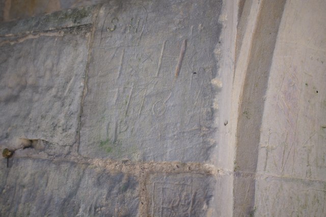 St.Michael and all Angels : graffiti in the porch