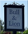 Sign for the Bull & Lion, Packington