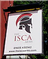 Isca Arms name sign, Ponthir Road, Caerleon