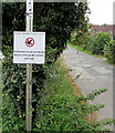 SY5997 : Maiden Newton Parish Council notice for dog walkers, Station Road, Maiden Newton by Jaggery