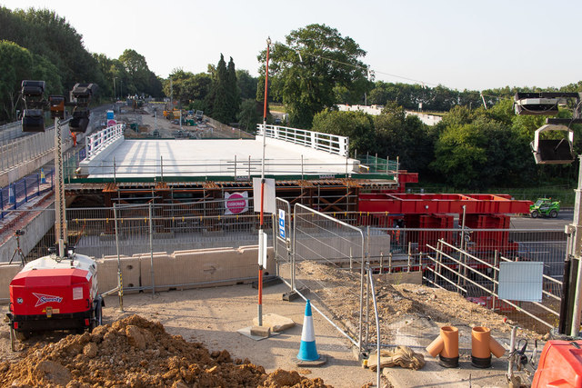 New Romsey Road bridge in position
