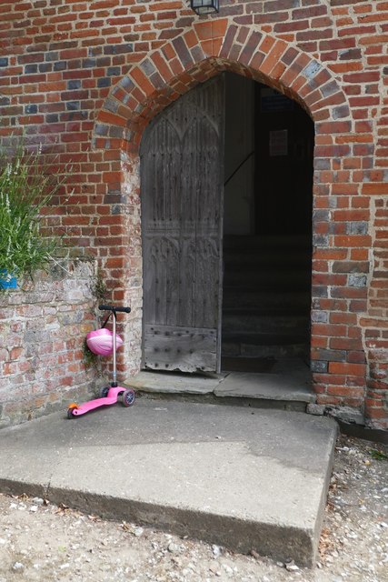 Ewelme: doorway at the primary school