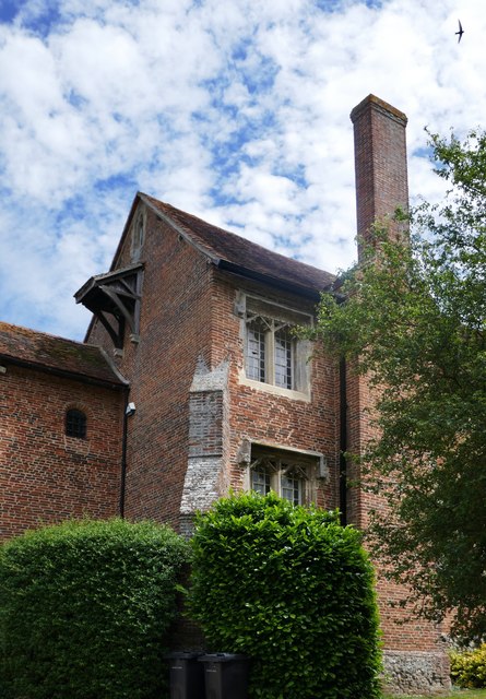Ewelme primary school: chimney, belfry and angle-buttress