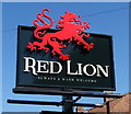 Sign for the Red Lion, Linton