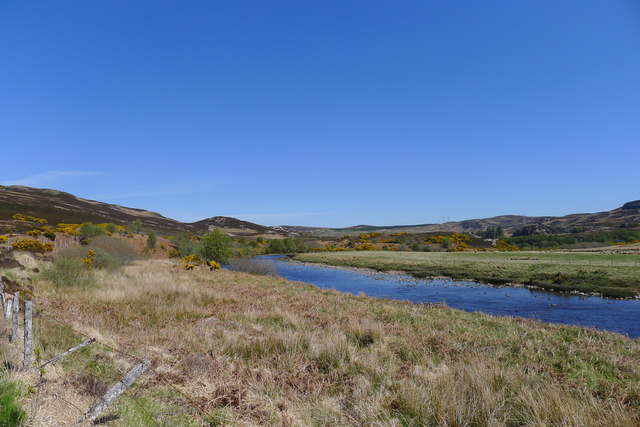 Halladale River in the northern part of Strath Halladale