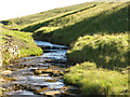 NY7535 : The River South Tyne below the mines by Calvert Burn by Mike Quinn