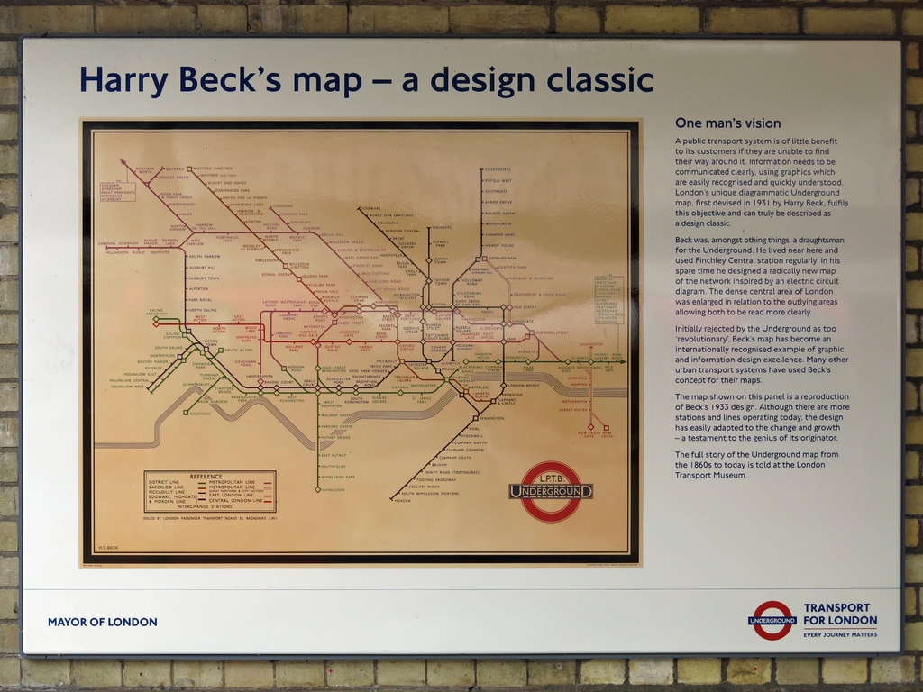 Harry Becks Tube Map At Finchley © Mike Quinn Cc By Sa20