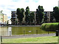 Pond and flats, Clapton Common