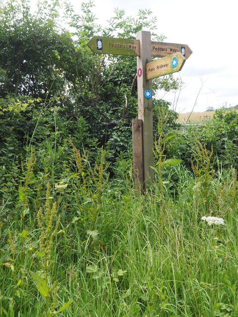 Signpost for Peddars Way and Bridleway