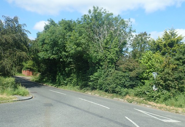 The eastern entrance to Lower Newtown Road