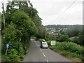 B3165 Lyme Road. Uplyme village sign