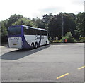 Coachstyle coach in Abergavenny bus station