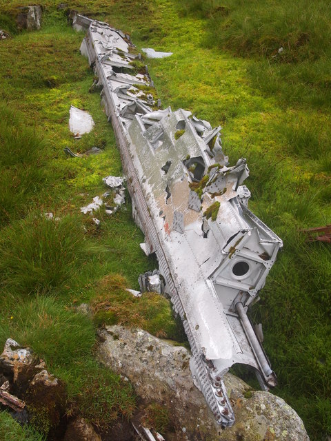 Aircraft Wreckage Below Bwlch Cyfryw-drum