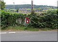 Queen Elizabeth II postbox in a wall on a Talybont-on-Usk corner