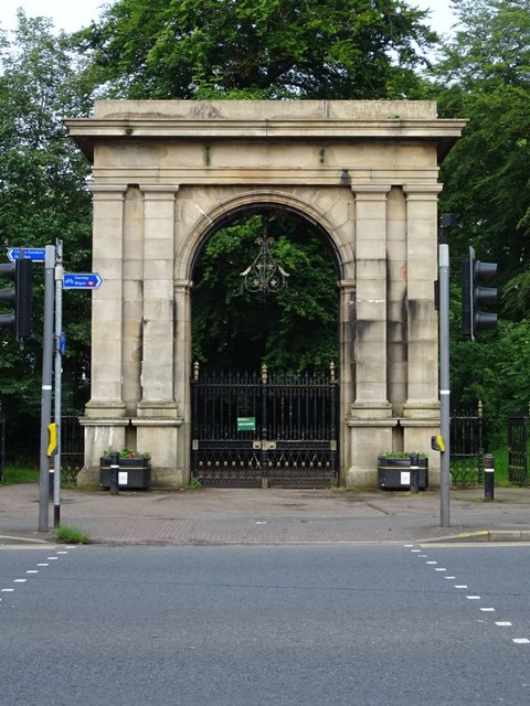 Arch entrance to Haigh Hall Park
