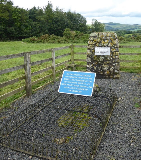 The Covenanters' Stone on Duns Law