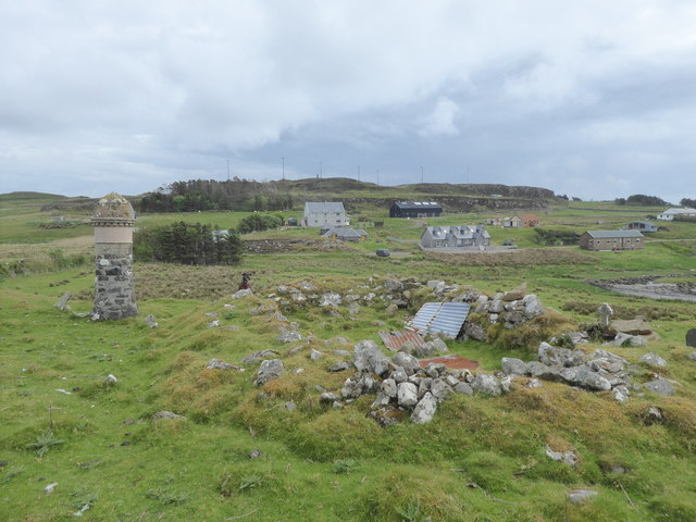 Memorial and ruined chapel, A' Chill, Isle of Muck